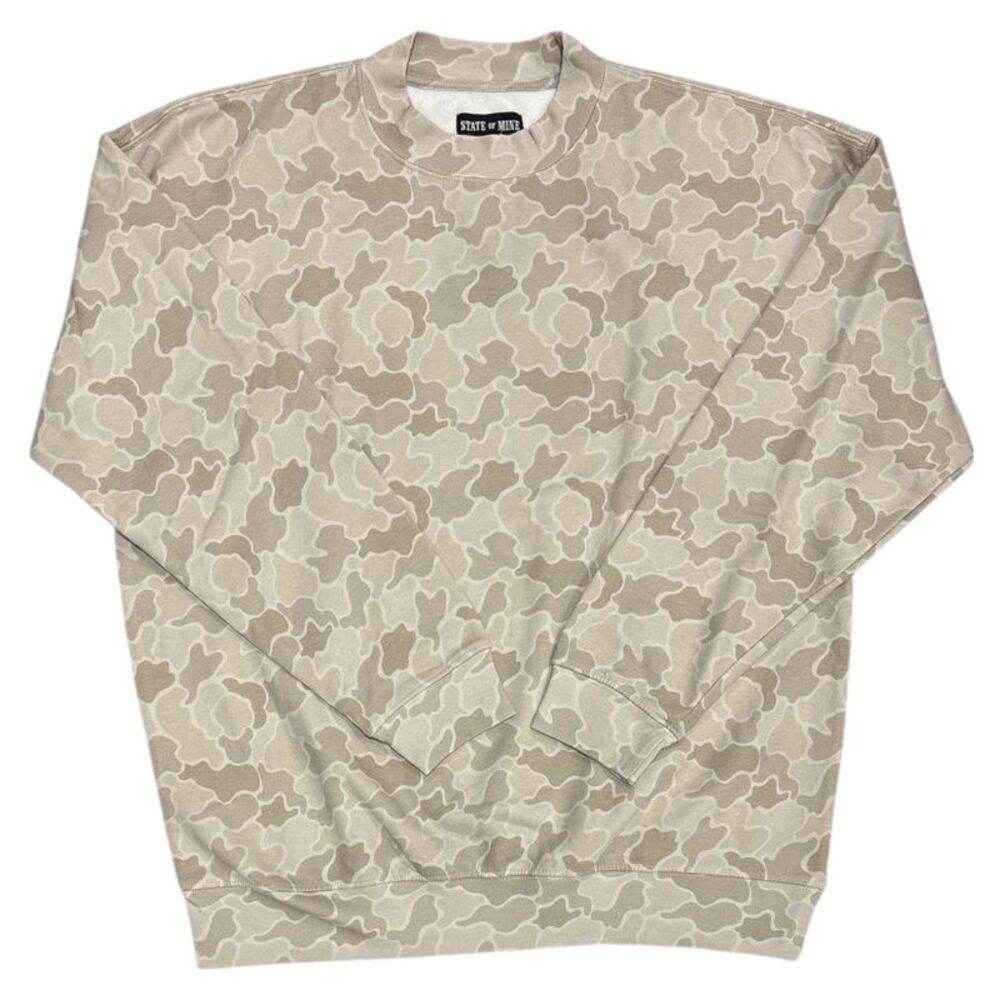 Duck Blind - State of Mine Men's Long Sleeve Pullover Camo Crew Fleece Sweatshir
